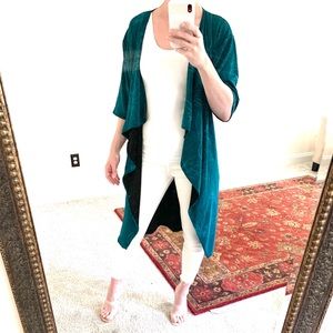 BNWT S teal floral kimono cardigan lularoe Shirley